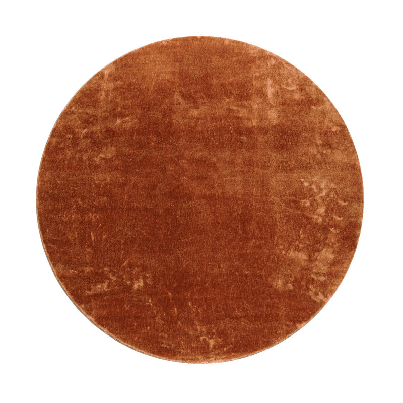 Crista Uniform Color Area Rug, Round 160cm