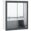 Armoire à pharmacie avec miroir Kleankin, armoire de salle de bain murale avec miroir 27 po x 30 po, armoire de salle de bain murale avec rangement, portes doubles et 2 tablettes réglables, blanc