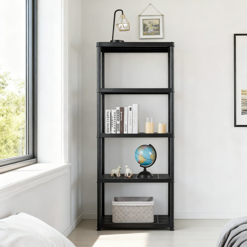 Étagère de rangement robuste à 5 niveaux, étagère ventilée d'une capacité de 330 lb, assemblage sans outil, organisateur autoportant pour le garage, la cuisine, le garde-manger