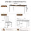 Ensemble de salle à manger extensible 6 pièces, table de campagne en chêne avec 4 chaises et banc rembourrés, brun / beige-133446345-133446347-133446344