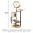 Solid Wood Cat Tree with Iron Pillars