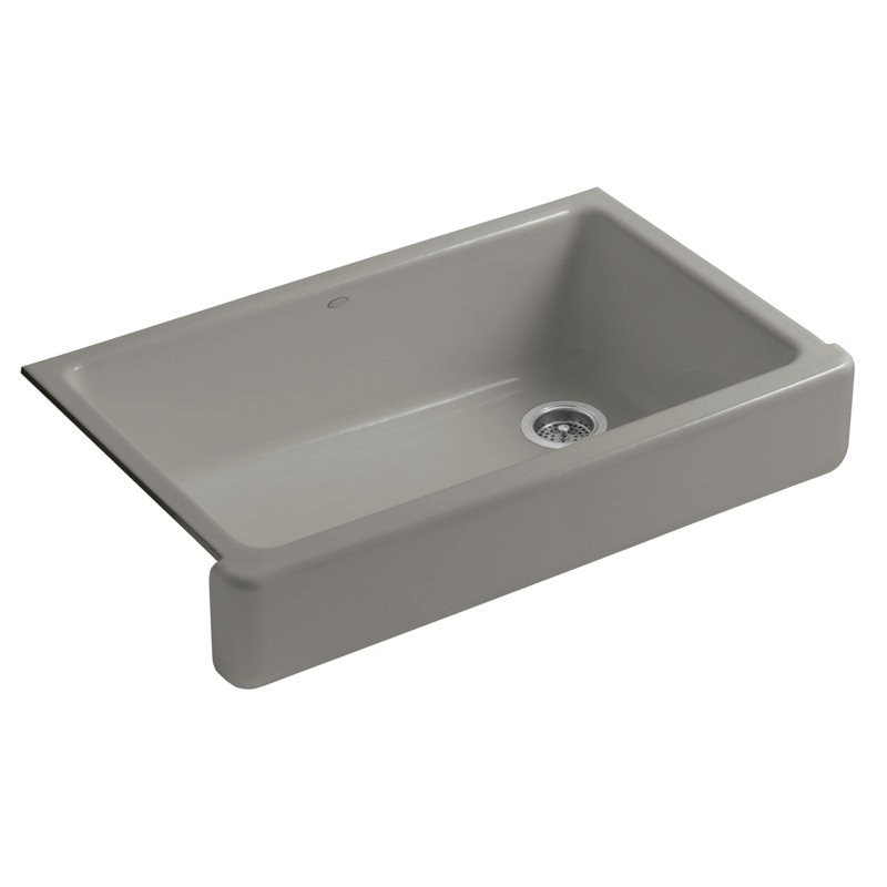 Whitehaven Self-Trimming 36" L x 22" W Farmhouse Kitchen Sink, Cashmere