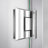 DreamLine Unidoor-LS 57 - 58 inch W x 72 inch H Frameless Hinged Shower Door with L-Bar in Matte Black-121873514-122567574