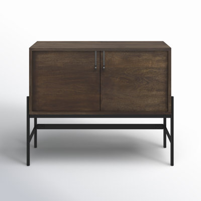 2-Door Mango Wood Accent Cabinet