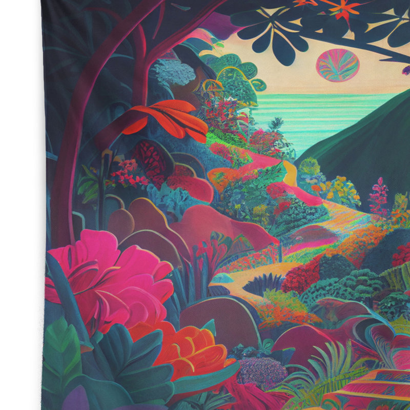 Tapisserie en polyester «Welcome to the Cottage House VI», H 32 po x l 39 po
