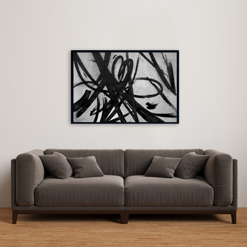 Circular Strokes Print On Canvas, 24" H x 36" W