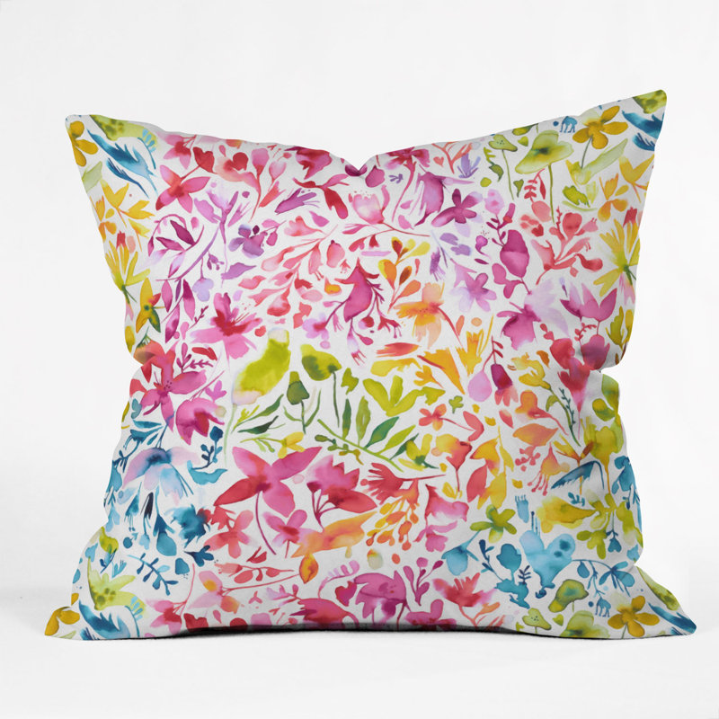 Coussin intérieur / extérieur Ninola Design Flowers and Plants, 18 po x 18 po