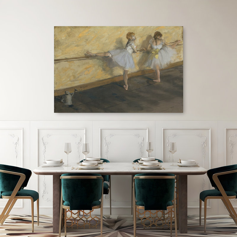 «Dancers pratiques au bar», impression d'art mural classique contemporain, H 40 po x l 60 po