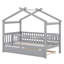 Lit en bois avec couchette-1076371915