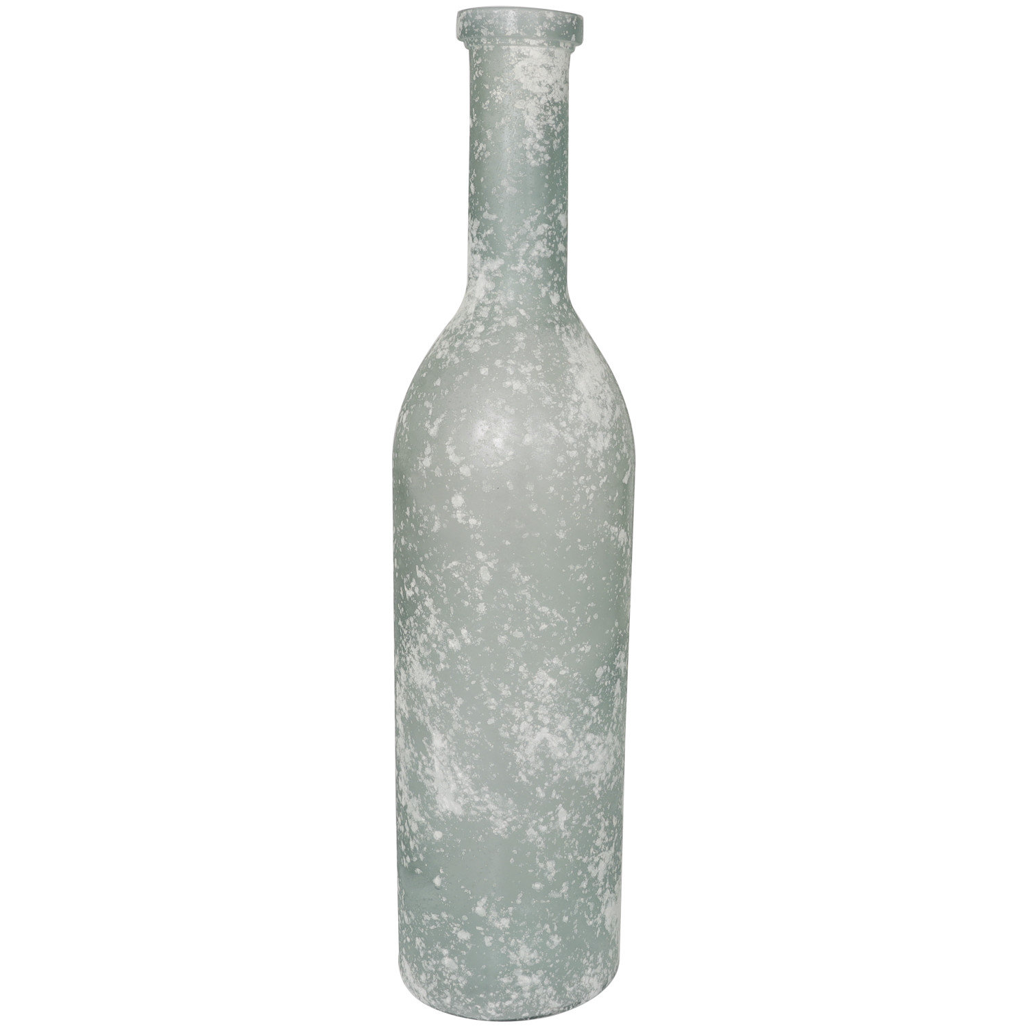 Handmade Floor Vase, 29.9" H x 	7.1" W x 7.15" D, Clear