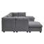 Canapé modulaire de coin avec repose-pieds de 124 po de largeur-2024953847