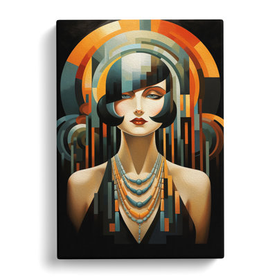 Art Deco Woman Art Informel Art - No Frame Print