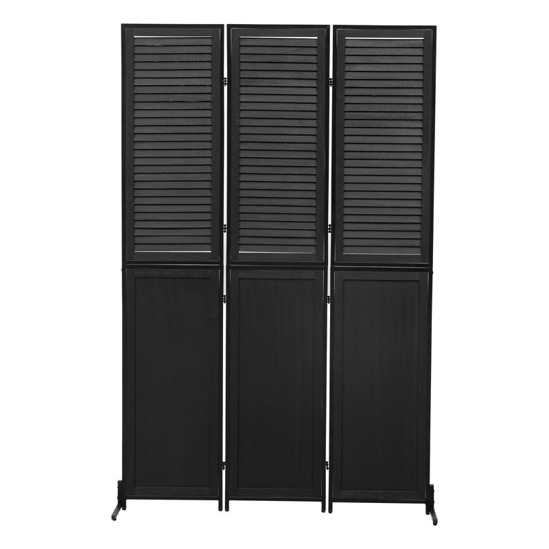 6Ft Wood Folding Privacy Screen