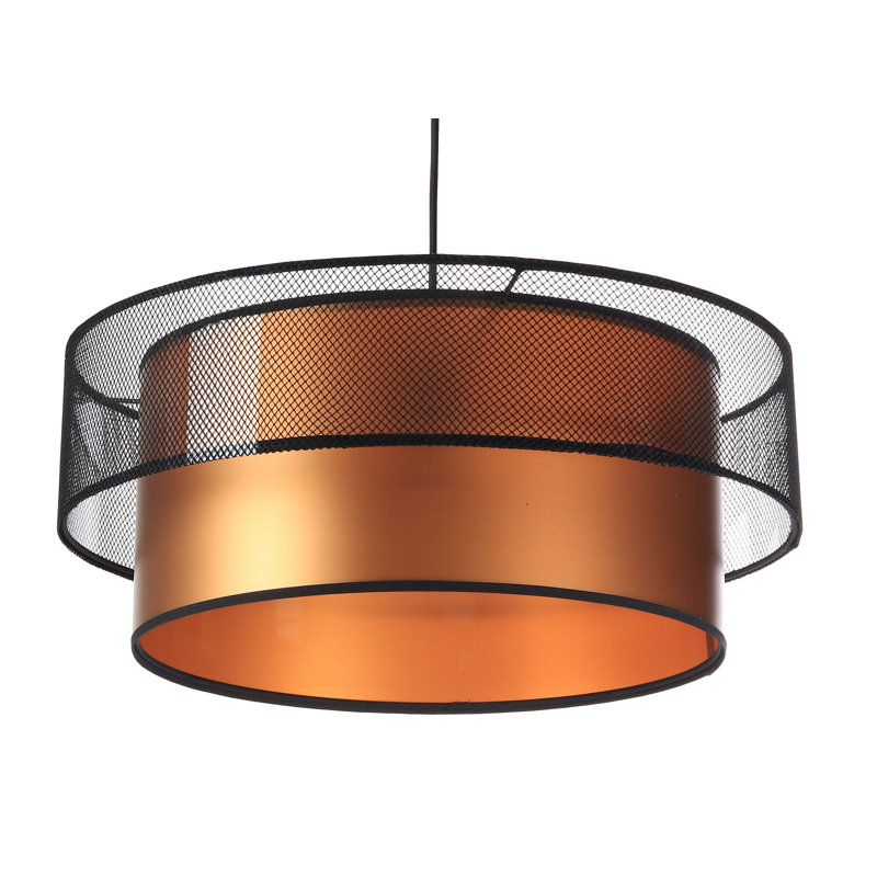 Kawamoto 1 - Light Silver Drum Pendant, Coppery