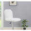 Tabourets réglables modernes en similicuir blanc, base pour décor de salle à manger, ensemble 2 pièces, design chic-1970350939