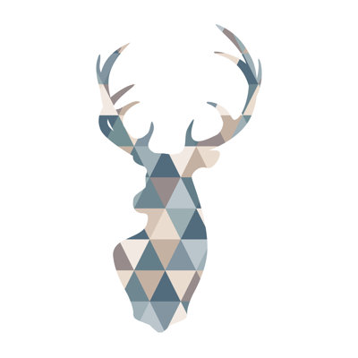 Deer Illustration - Wrapped Canvas Print