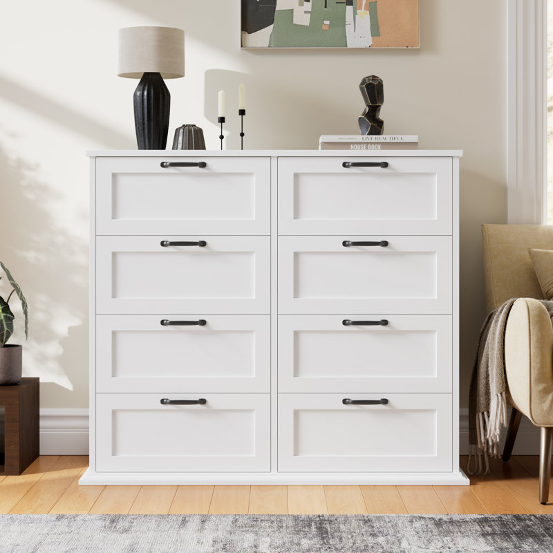 atlin designs 8 drawer double dresser in white Ausherman 8