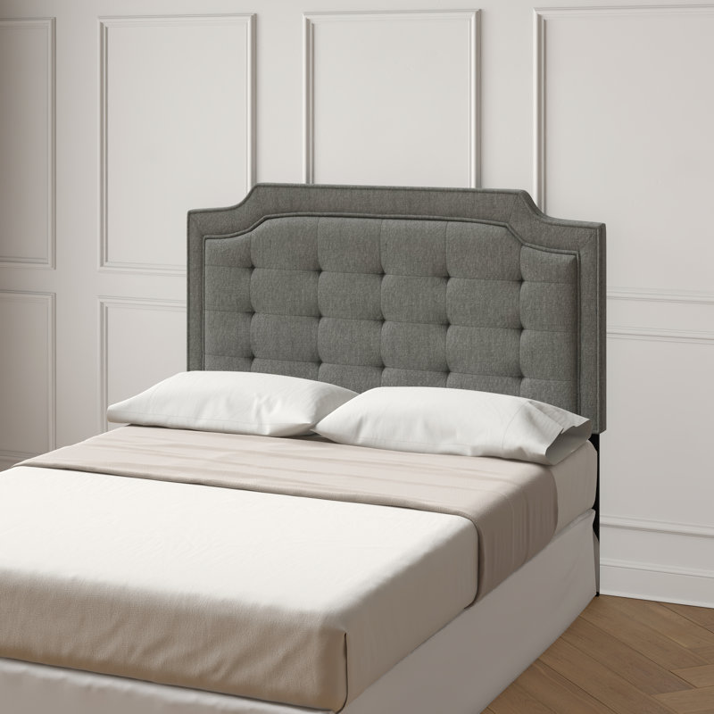 Findlay Upholstered Headboard, Queen, Linen Gray