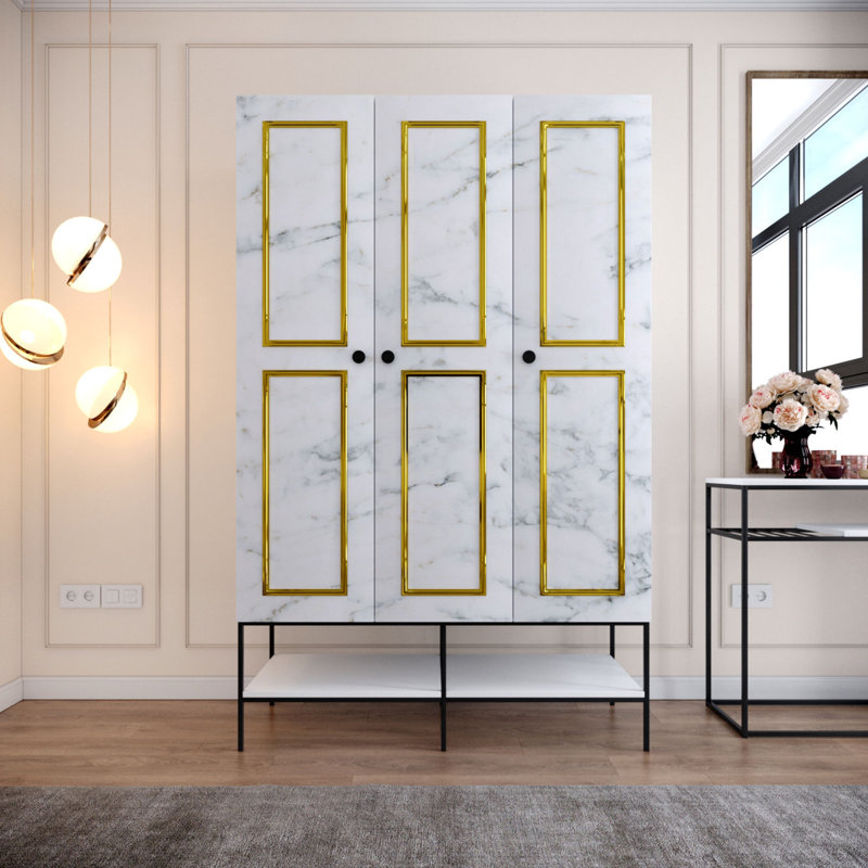 Frankie 3 Door Manufactured Wood Wardrobe