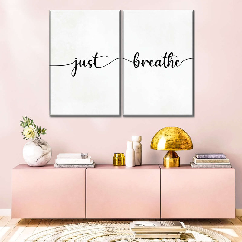 Zen Just Breathe 2 pièces, H 12 po x l 17 po x P 1 po