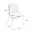 Chaise de salle à manger avec tissu en polyester texturé en lin doux-1368148930