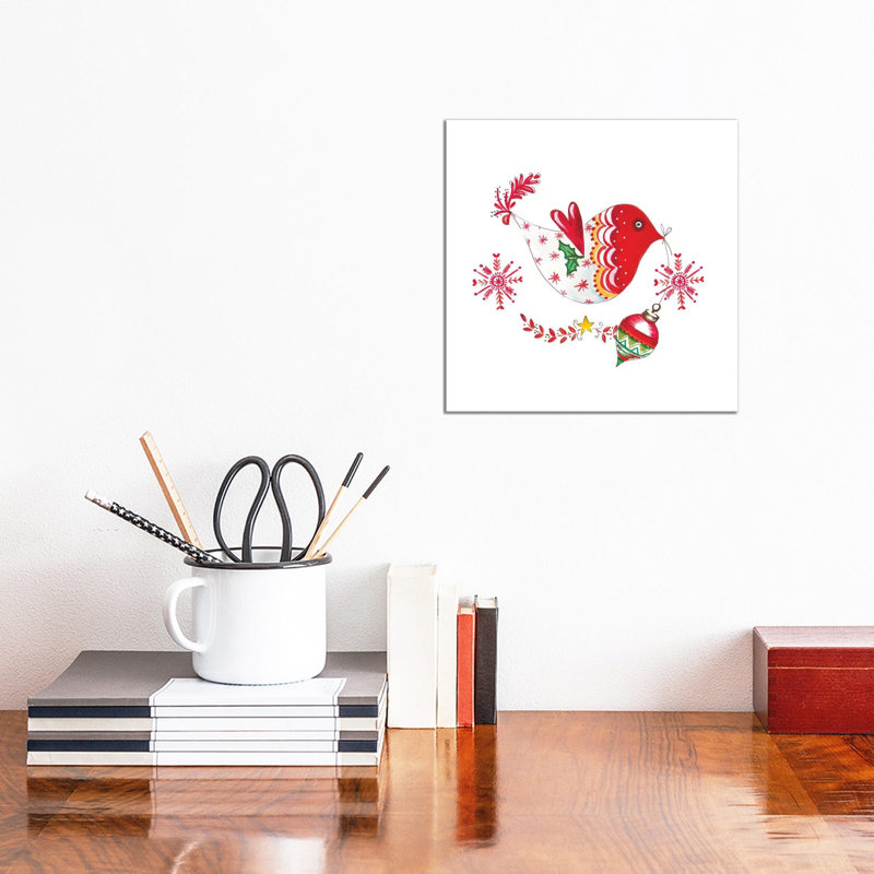 Christmas Dove II by Ani Del Sol - Wrapped Canvas Print, 30.48 cm H x 30.48 cm W
