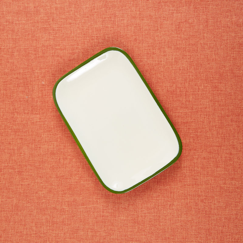 CARTE DE VISITE TRAY MOSS 5" X 8", Green