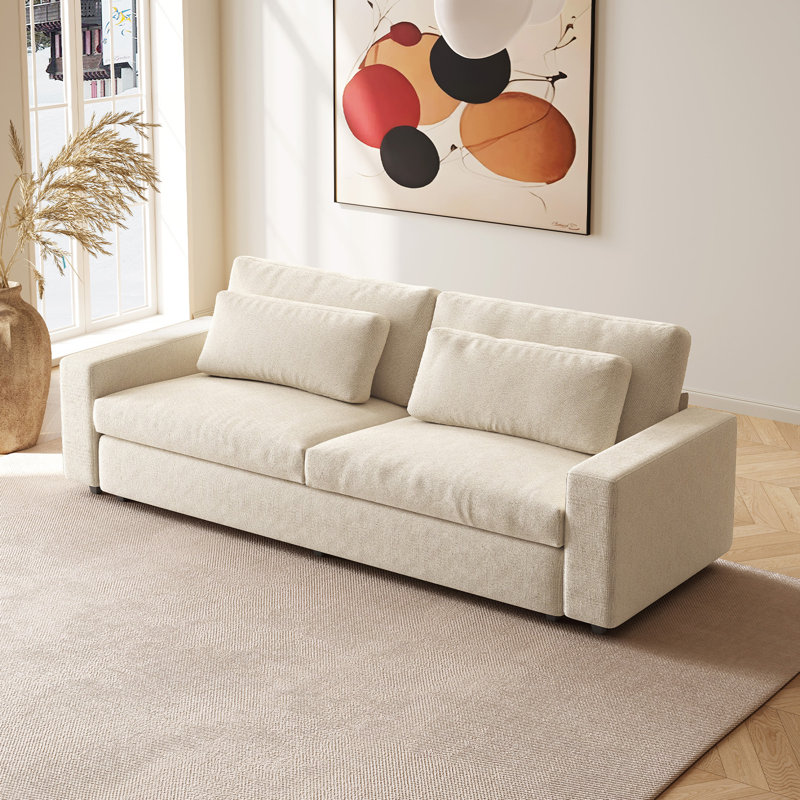 Canapé 105 po en polyester, canapé 2 places avec 2 coussins, canapé, canapé surdimensionné moderne pour le salon