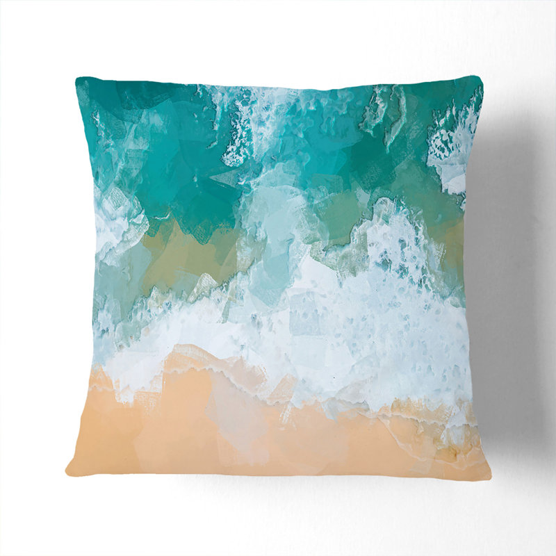 Abstract Square Cushion, 55 x 55 cm, Stone