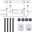 Ensemble de robinet de douche 16 po x 32 po à fixation au plafond-102156567