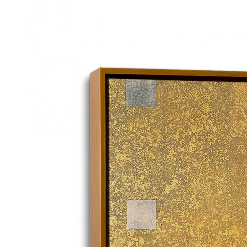 Golden Elegance Reverie, Or poli, H 16,75 po x l 16,75 po, Cadre flottant