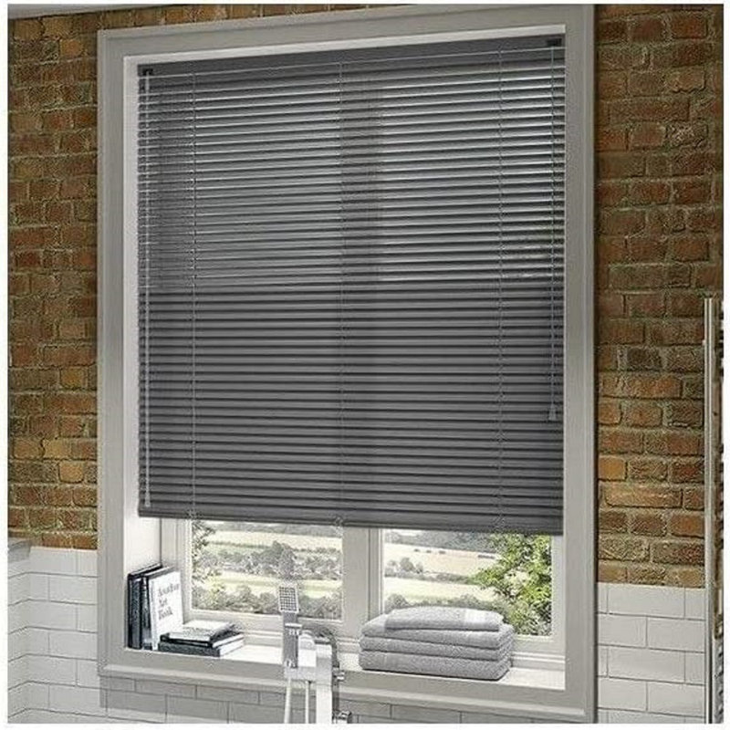 PVC Room Darkening Venetian Blind, 213 cm L x 150 cm W, Grey