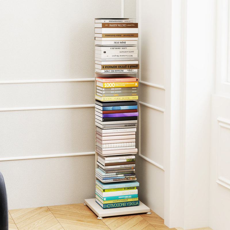 Zumar 49.6'' H 7 Tier Metal Invisible Bookshelf, White