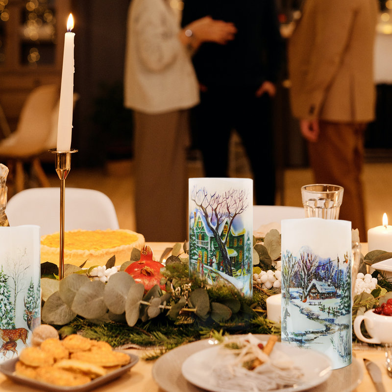 3 pièces de bougie sans flamme Bibiana