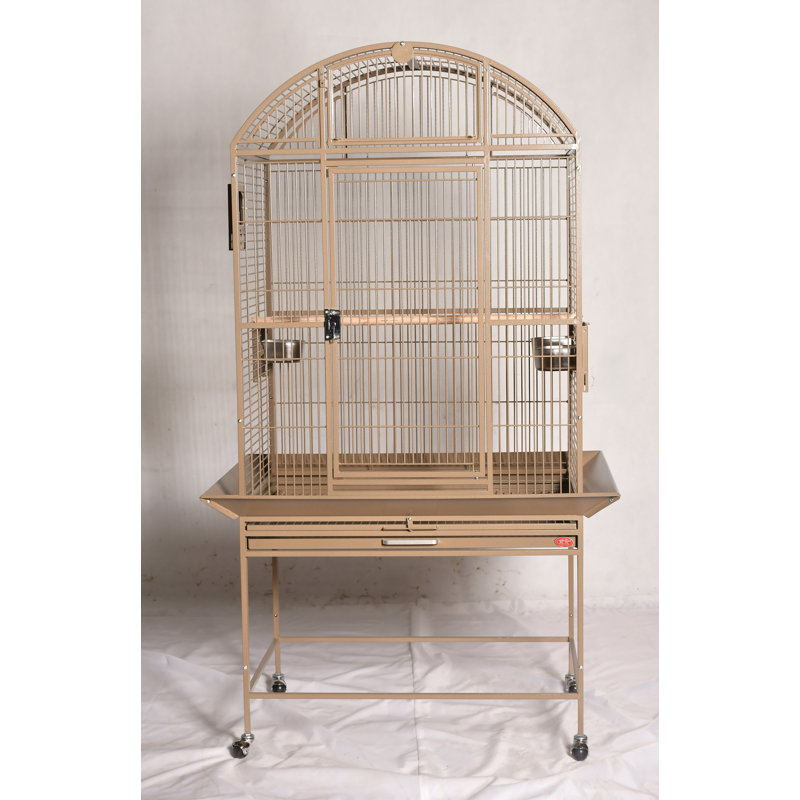 Grande cage à dôme en grès, Large (63'' H x 23" W x 32" D), Grès