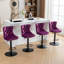 Tabourets de bar pivotants en velours à hauteur réglable Cayson-111648493
