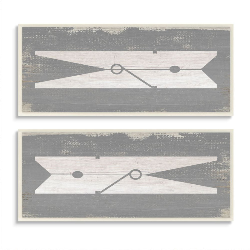 «Simple Laundry Laundry Spins» par Daphne Polselli - ensemble de 2 impressions sur toile, H 7 po x l 17 po x P 0,5 po