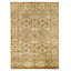 Hand Knotted Wool Area Rug in Ivory And Gold