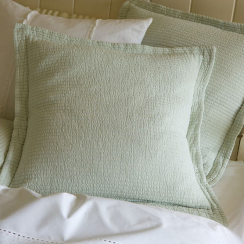 Hudson Stripe Sham, Robin's Egg Blue, Euro