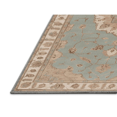 Machine Washable Tabriz Gray Area Rug