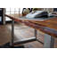 Freeform Acacia Solid Wood Top Metal Base Dining Table