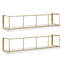 Ensemble de 2 tablettes murales en bois et métal Cazeau
