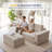 No Assembly Required Plush Corduroy Sofa, 2-Piece Sleeper Sofa with L-Shape Chaise-71256615-96229884