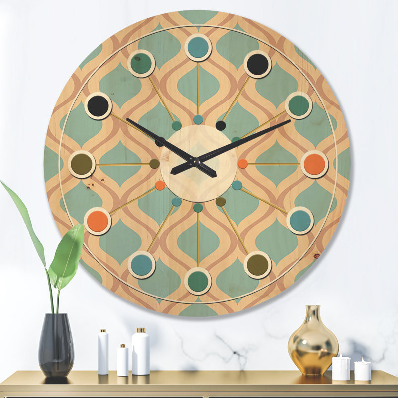 Horloge murale abstraite géométrique V, Grand
