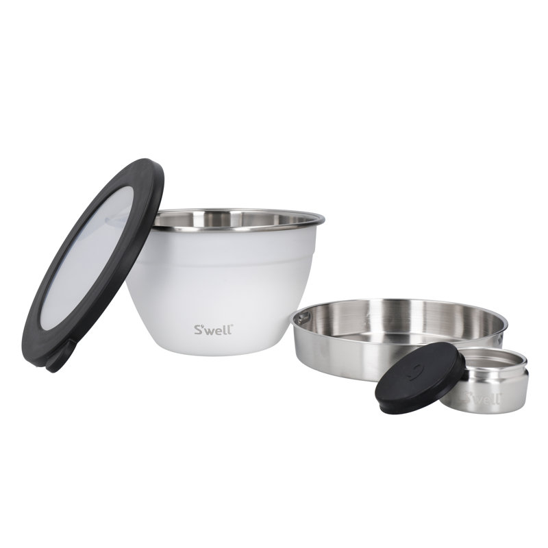 S'well Stainless Steel Salad Bowl, White