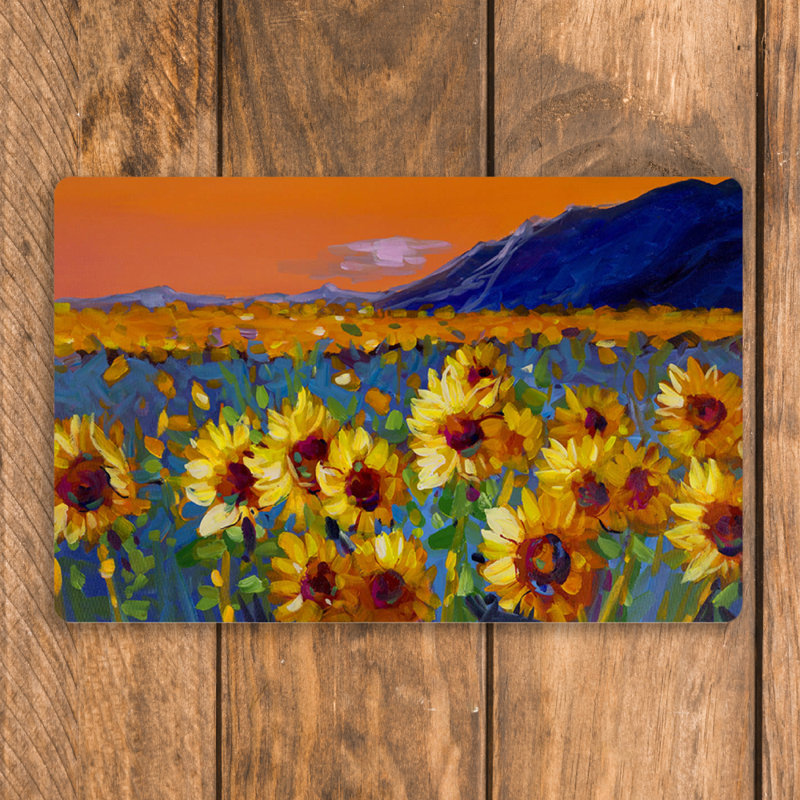 Polypropylene Plastic Floral Rectangle Placemat