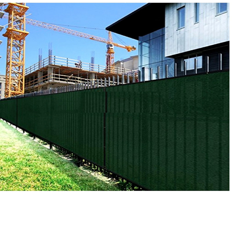 Green Polyethylene Privacy Fence Screen with Steel Grommets, 6' x 15'