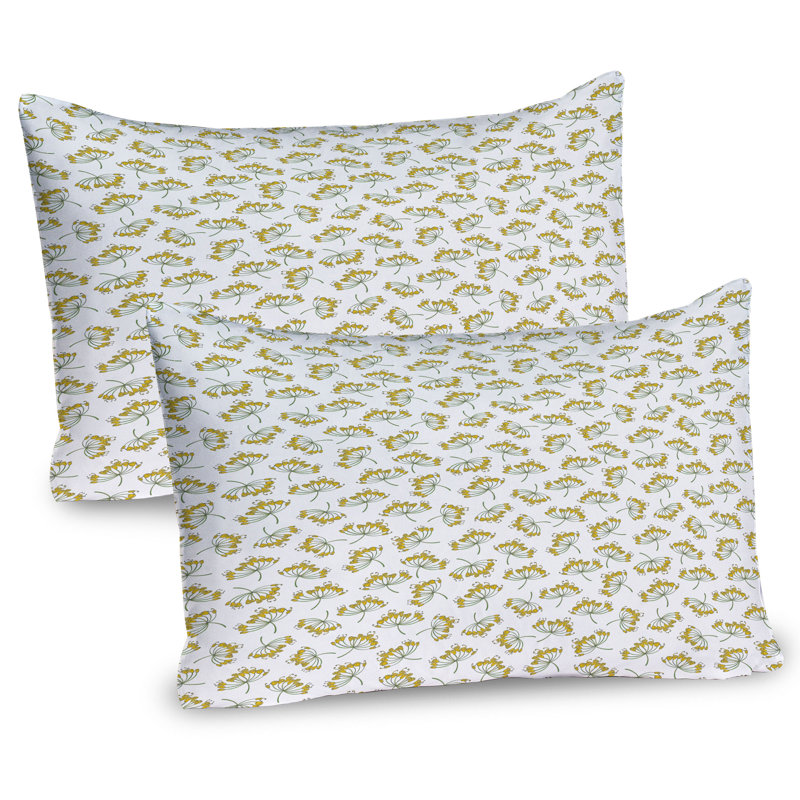Ensemble de 2 taies décoratives à motif floral Ambesonne, H 20 po x l 36 po