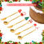 Christmas Spoon Stainless Steel Christmas Tree Tea Spoon Dinner Forks 6" Tableware Gift (Set of 6)