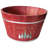 Warmest Wishes With Multi Coloured Trees Red Wood With Silver Trim Bucket